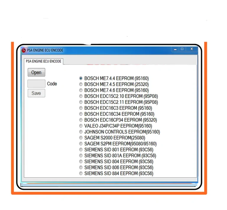 PIN CODE ECU PSA